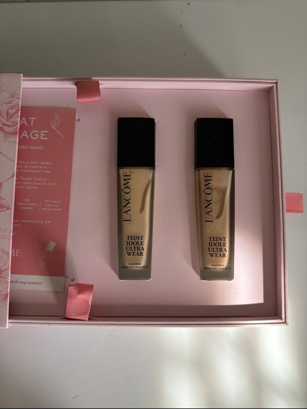 Lancome Teint Idole Ultra Wear Liquid Foundation - Warm Beige (Set of 2)
